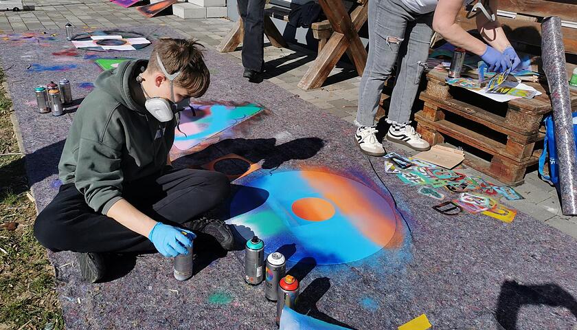 Graffiti-Workshop beim Osterfez