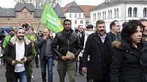 Demonstration gegen die Ausländerbehörde in Friedberg