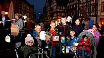 Gallusmarkt Grünberg 2017: Eröffnung und Laternenumzug