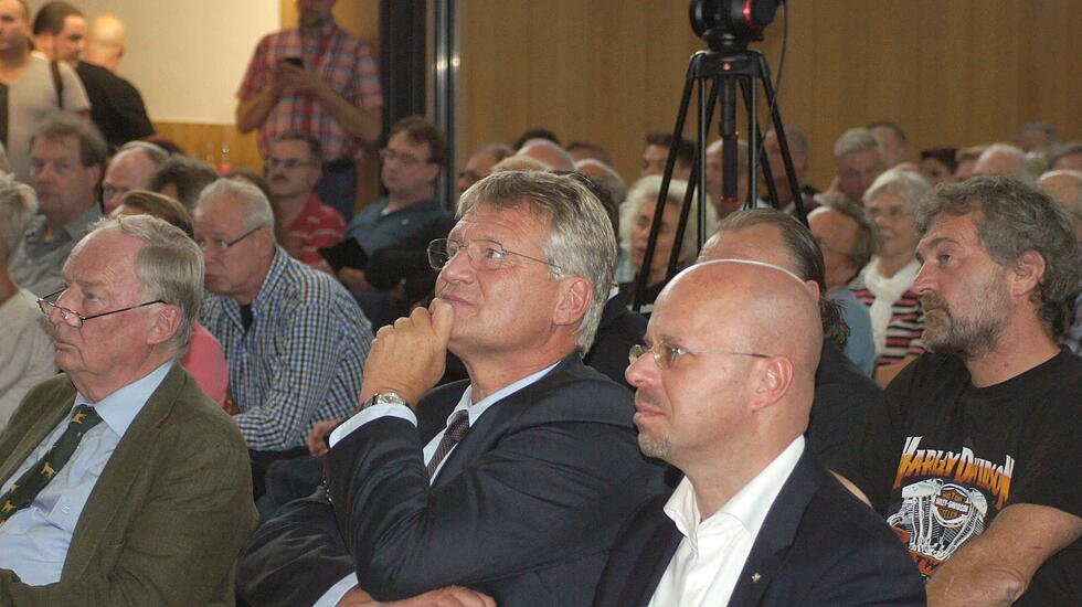 Protest gegen Alexander Gauland in Altenstadt