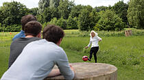 Eine Runde Fußballgolf in Wölfersheim