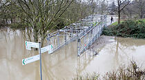Hochwasser in Gießen am 4. Januar (Foto: Schepp)