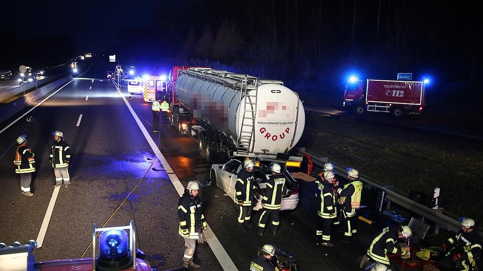 Tanklaster-Unfall auf A5