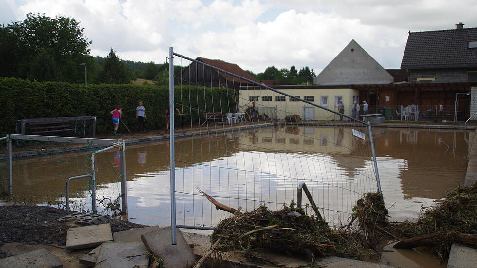 Flut in Nidda