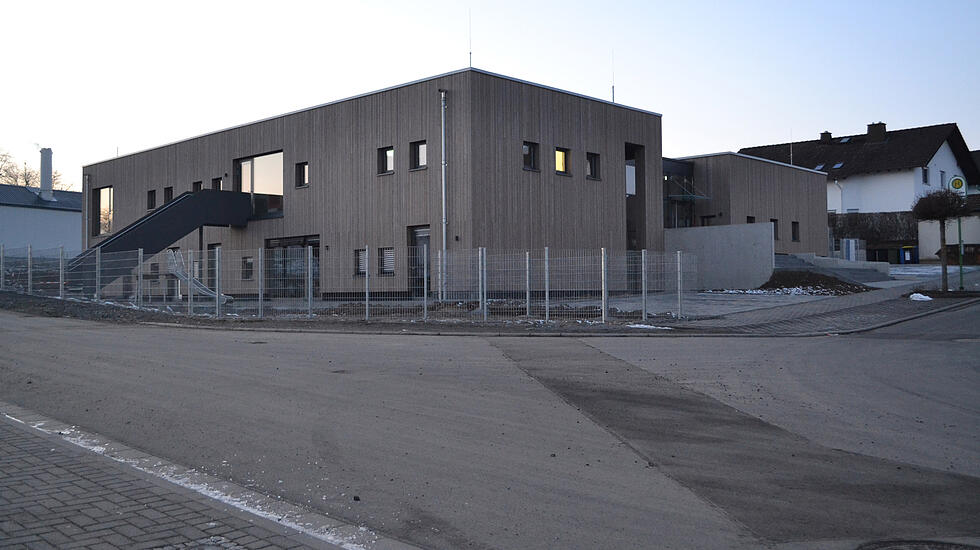 Kindergartenneubau in Grünberg, Baumgartenfeld. Bauherr: Stadt Grünberg, Baubeginn: März 2017, Fertigstellung: Februar 2018, Baukosten: 3 Millionen Euro