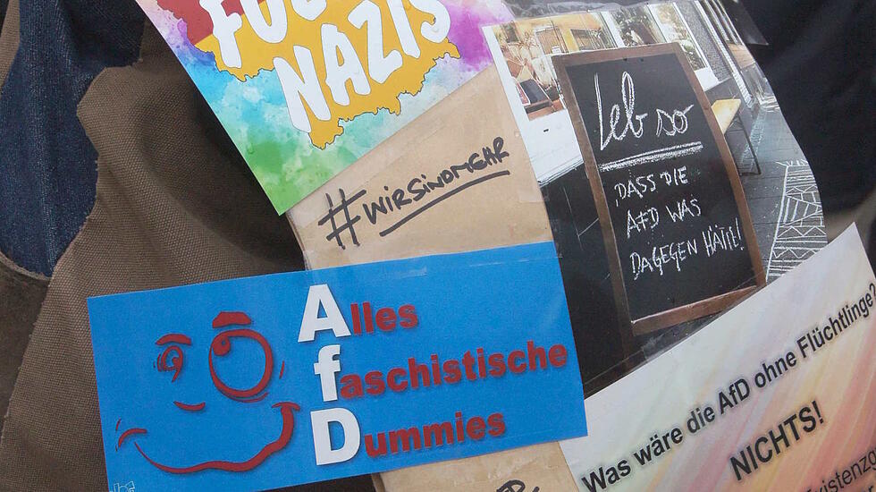 Protest gegen Alexander Gauland in Altenstadt