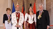 Prinzenpaare des Landkreis Gießen beim Hessischen Ministerpräsidenten