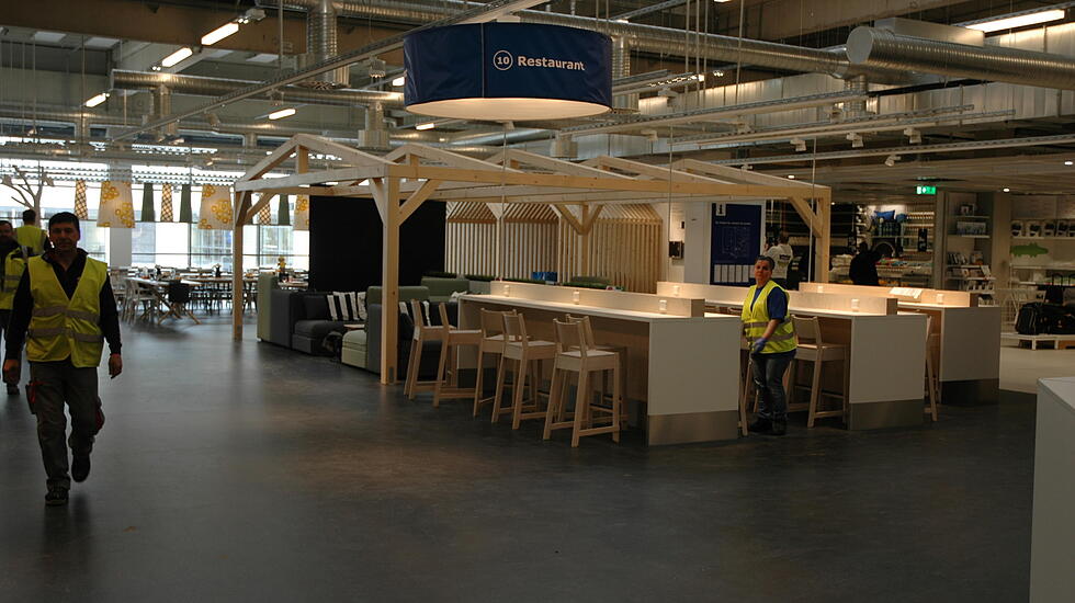 So sieht's kurz vor der Eröffnung in IKEA Wetzlar aus