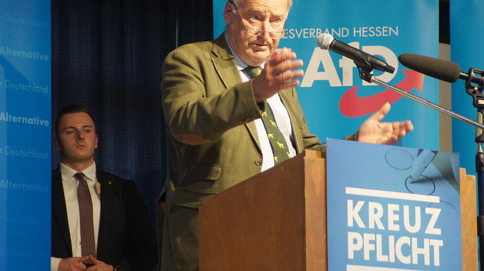 Protest gegen Alexander Gauland in Altenstadt