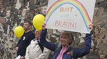 Protest gegen Alexander Gauland in Altenstadt