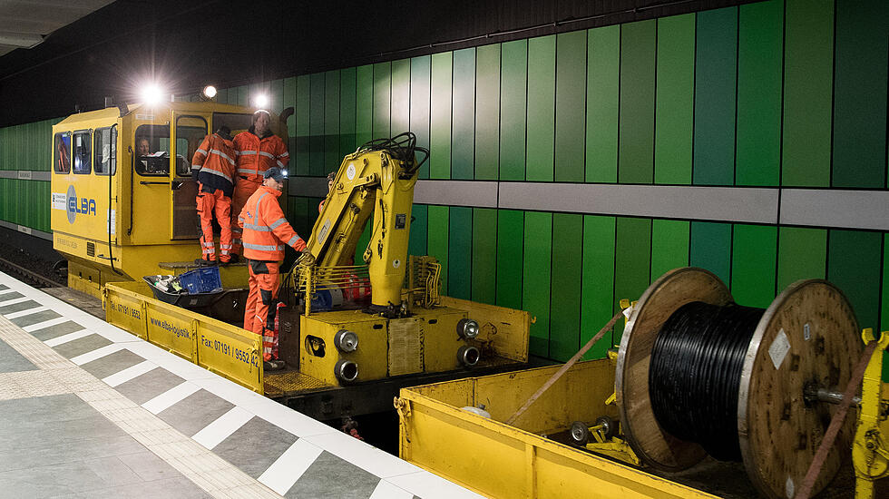 Bauarbeiten im S-Bahn Tunnel