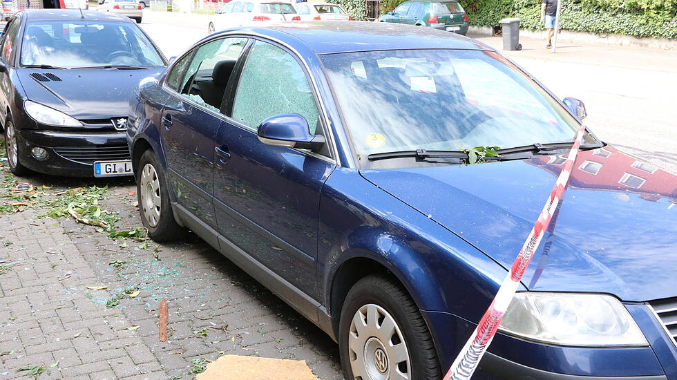 Trümmer in der Licher Straße
