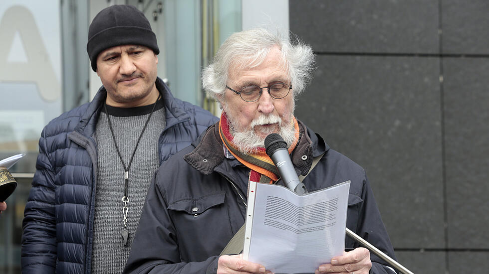 Demonstration gegen die Ausländerbehörde in Friedberg