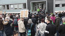 Demonstration gegen die Ausländerbehörde in Friedberg