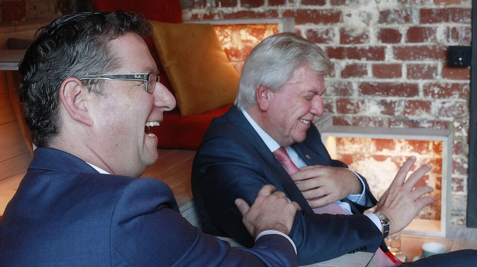 Bouffier vs. Schäfer-Gümbel: Die Bilder zum großen Streitgespräch