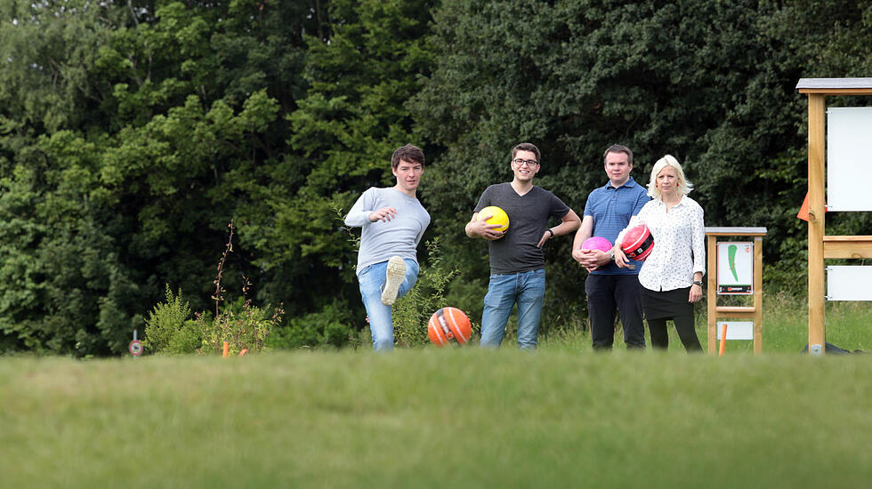 Eine Runde Fußballgolf in Wölfersheim