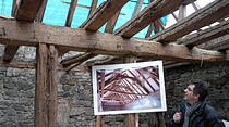 Architekt Steffen Herrmann-Adamczyk beim Remisen-Richtfest im November 2007.