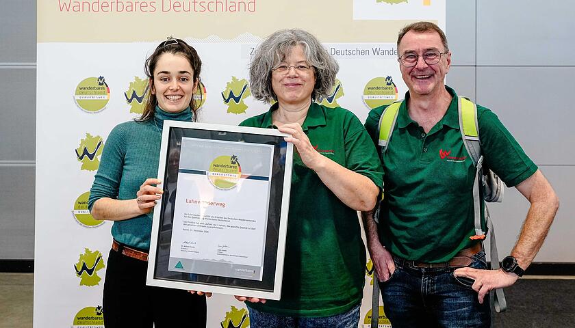 Lahnwanderweg zum f&uuml;nften Mal  als Qualit&auml;tsweg zertifiziert