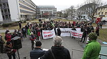 Demonstration gegen die Ausländerbehörde in Friedberg