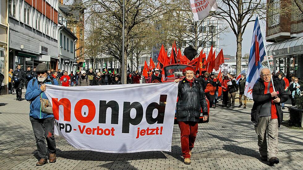 Protest gegen NPD-Veranstaltung