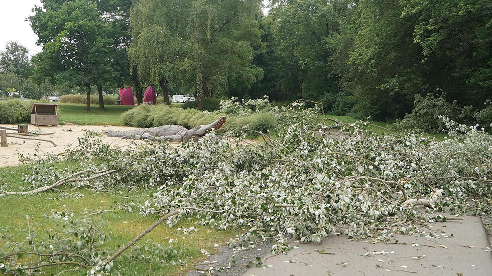 So sah es nach dem Unwetter in Gießen aus