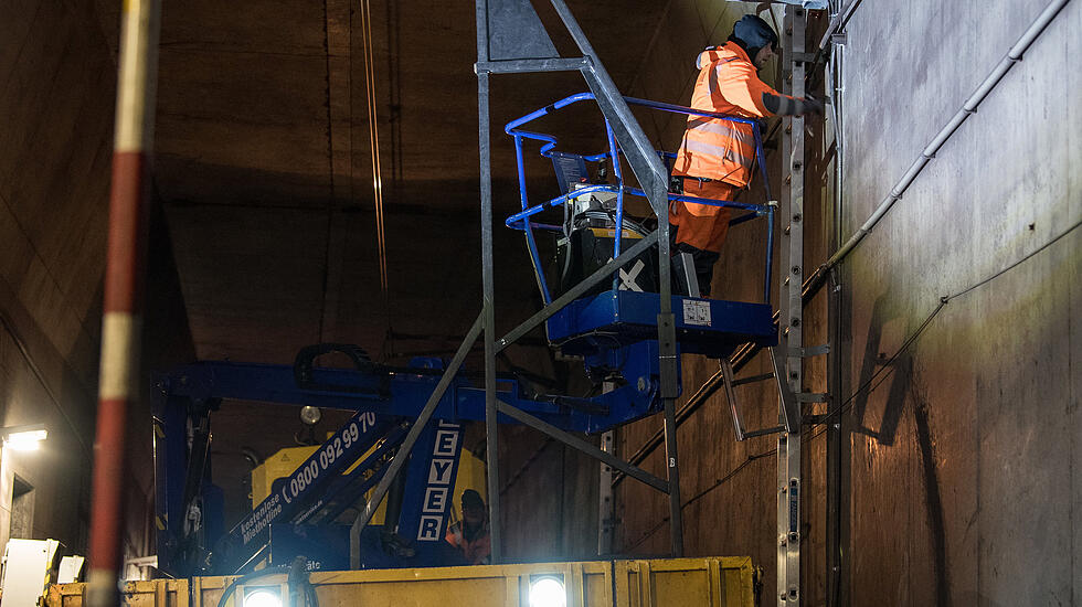 Baumaßnahmen im Frankfurter S-Bahn-Tunnel