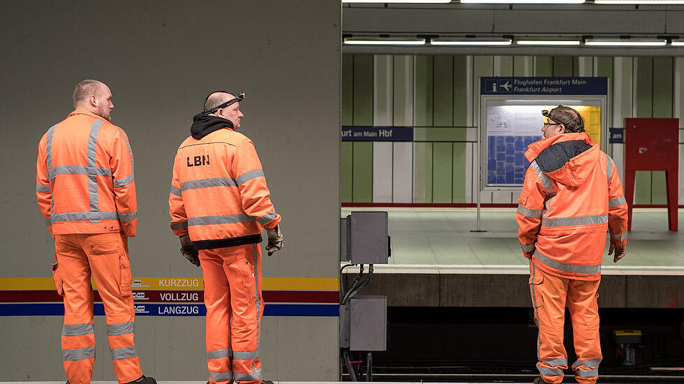 Bauarbeiten im S-Bahn Tunnel