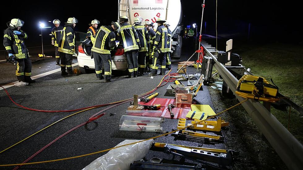 Tanklaster-Unfall auf A5