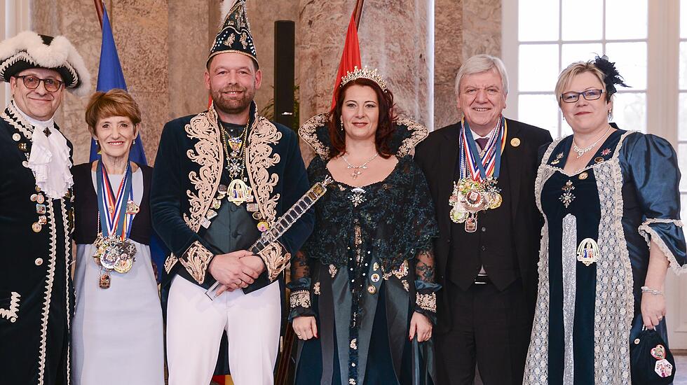 Prinzenpaare des Landkreis Gießen beim Hessischen Ministerpräsidenten