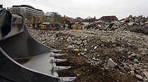Abrissarbeiten der Therme Bad Nauheim
