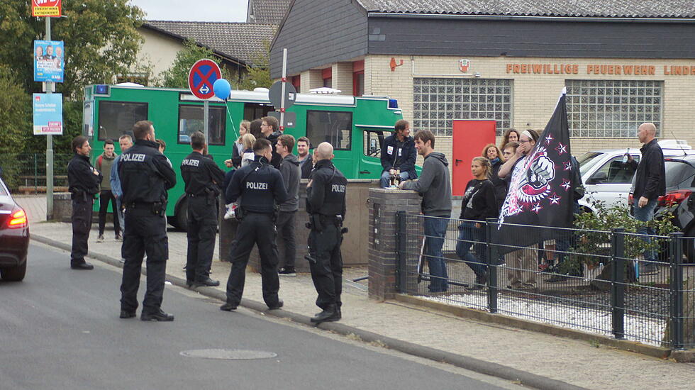 Protest gegen Alexander Gauland in Altenstadt