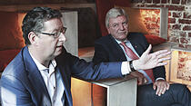 Bouffier vs. Schäfer-Gümbel: Die Bilder zum großen Streitgespräch