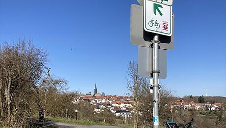 Radweg-BeschilderungbeiGrün