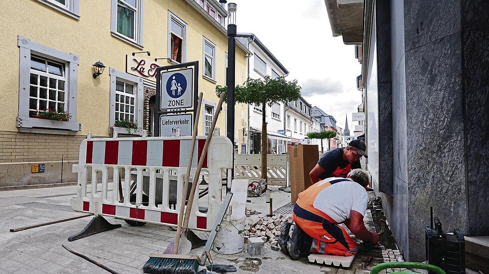 Impressionen der neugestalteten Fußgängerzone Bad Nauheim