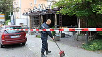 Trümmer in der Licher Straße