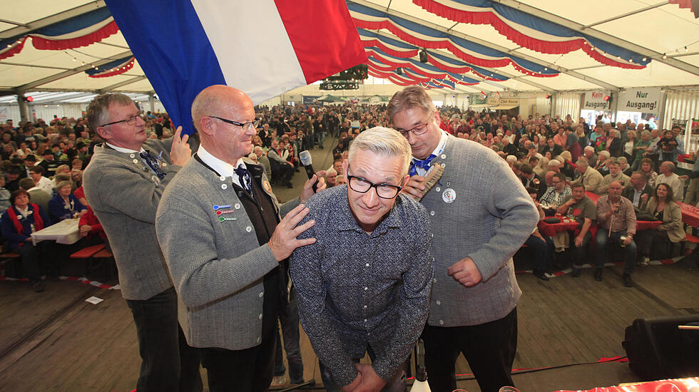 Wurzelbürger-Bürsterei beim Galusmarkt Grünberg 2017