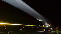 So lief der Schwertransport der Teile für den Windpark Grünberg