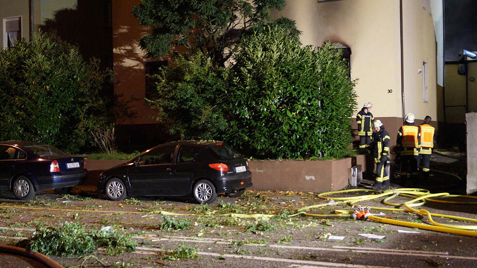 Trümmer in der Licher Straße