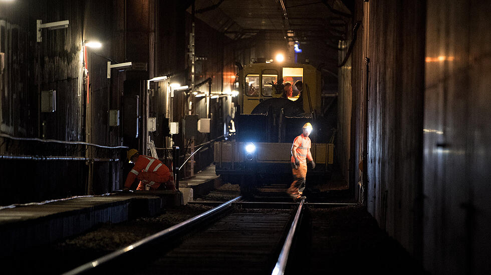 Baumaßnahmen im Frankfurter S-Bahn-Tunnel