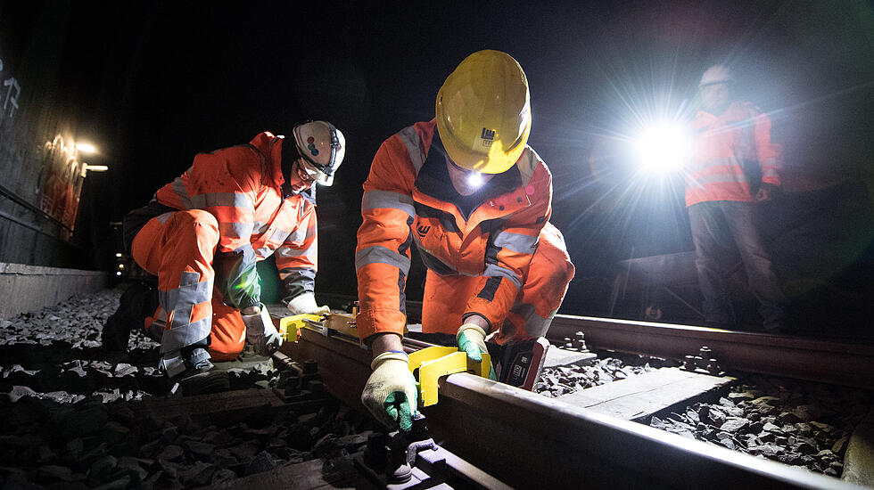 Bauarbeiten im S-Bahn Tunne