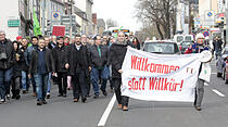 Demonstration gegen die Ausländerbehörde in Friedberg