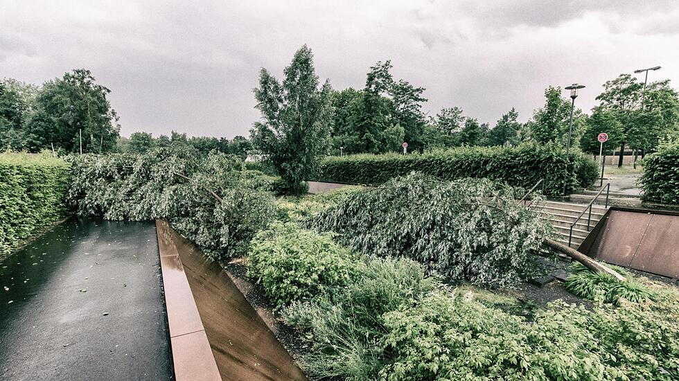 Impressionen aus Gießen nach dem Unwetter