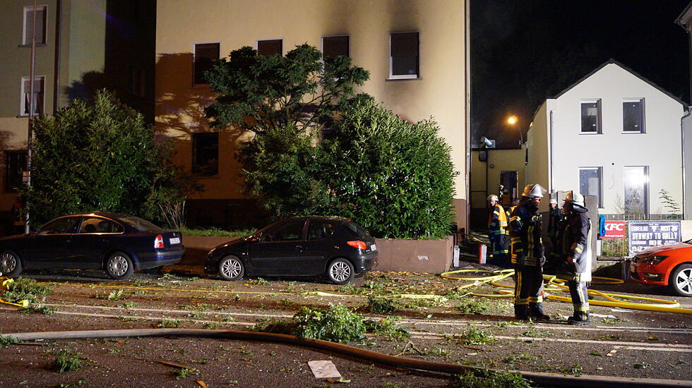 Trümmer in der Licher Straße