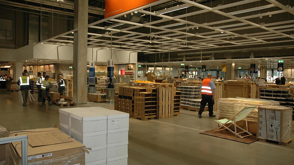 So sieht's kurz vor der Eröffnung in IKEA Wetzlar aus