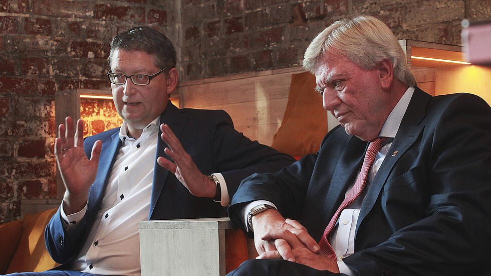 Bouffier vs. Schäfer-Gümbel: Die Bilder zum großen Streitgespräch