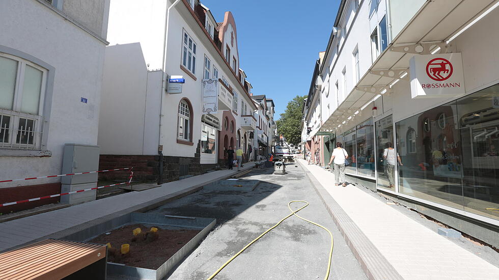 Impressionen der neugestalteten Fußgängerzone Bad Nauheim