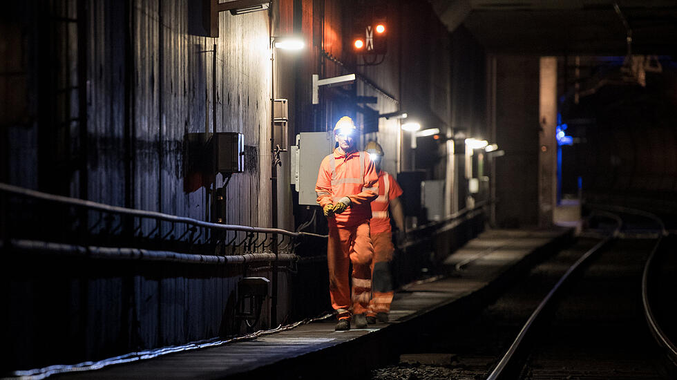 Baumaßnahmen im Frankfurter S-Bahn-Tunnel