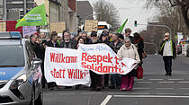 Demonstration gegen die Ausländerbehörde in Friedberg
