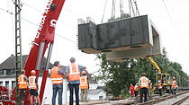 Baustelle am Bahndamm