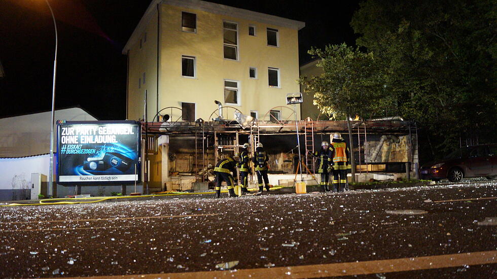 Trümmer in der Licher Straße
